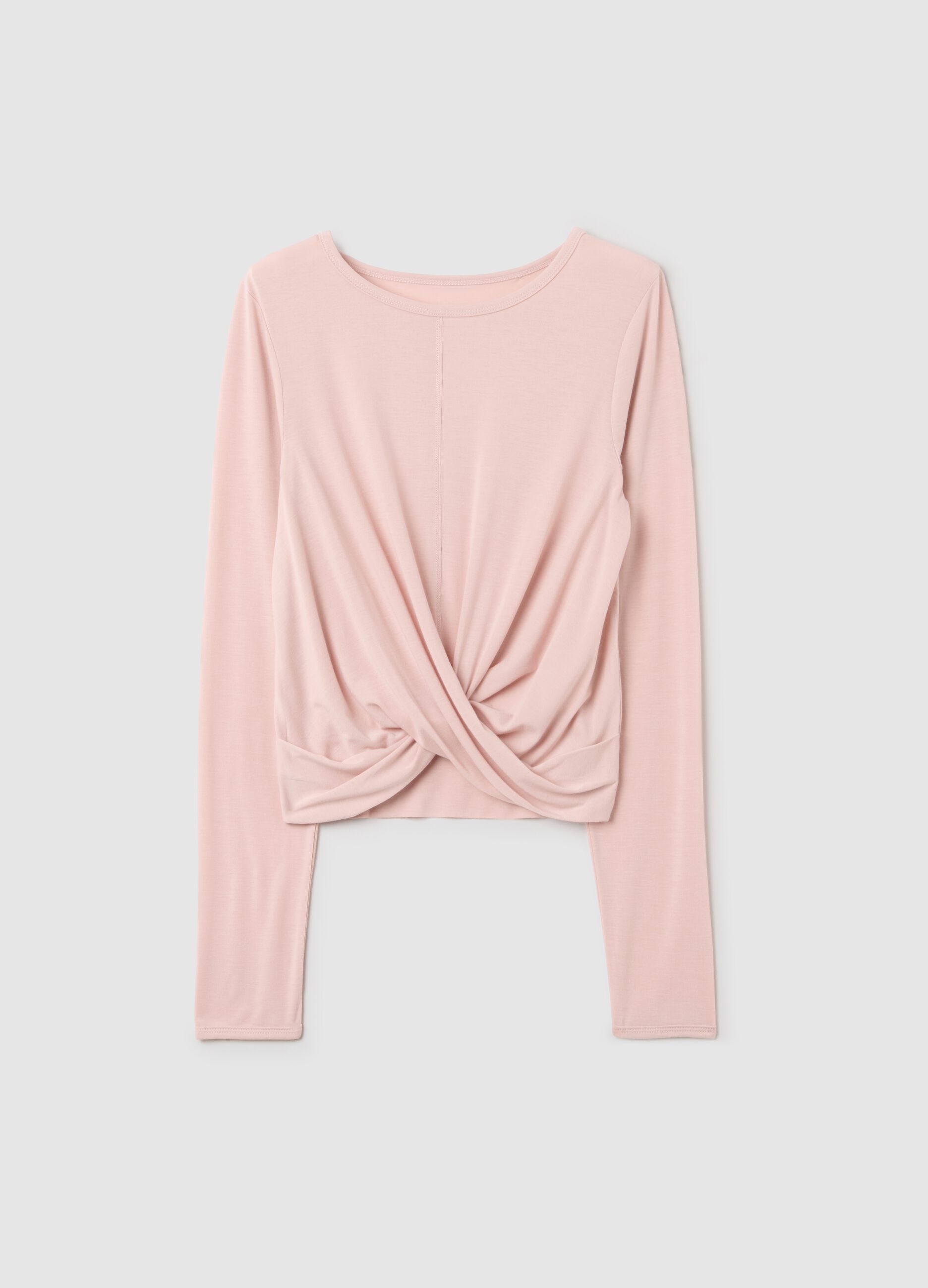 Technical Fabric Cropped T-shirt with Cross Design ALTAVIA STUDIO