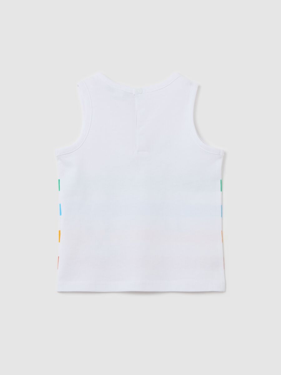 Cotton racerback vest with print_1