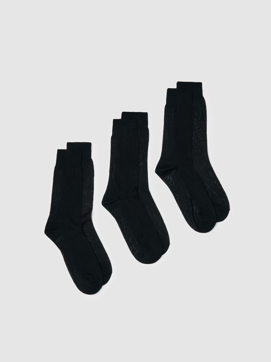 Three-pair pack midi socks in Scottish yarn_0