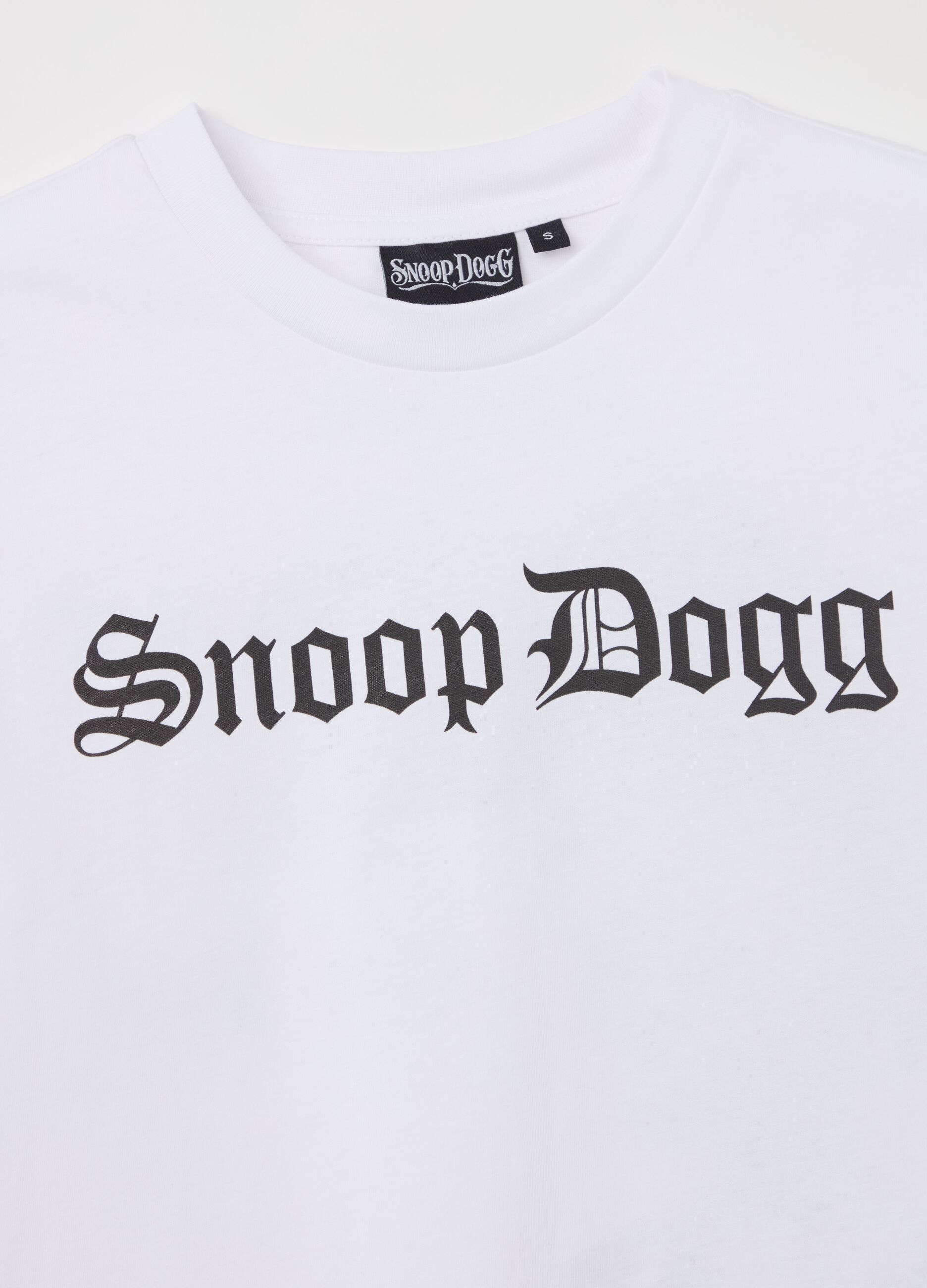 Crop T-shirt with Snoop Dogg print
