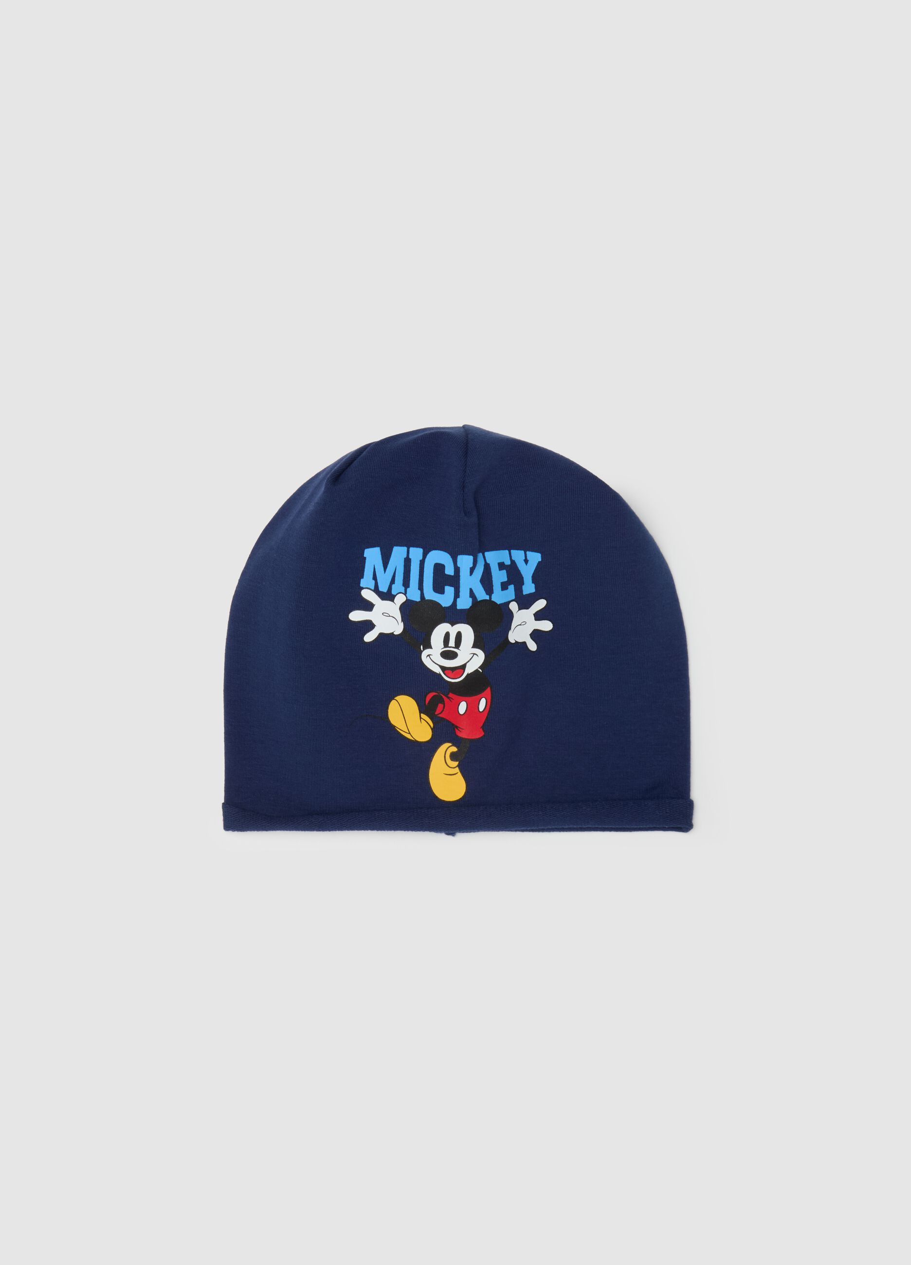 French terry hat with Mickey Mouse print