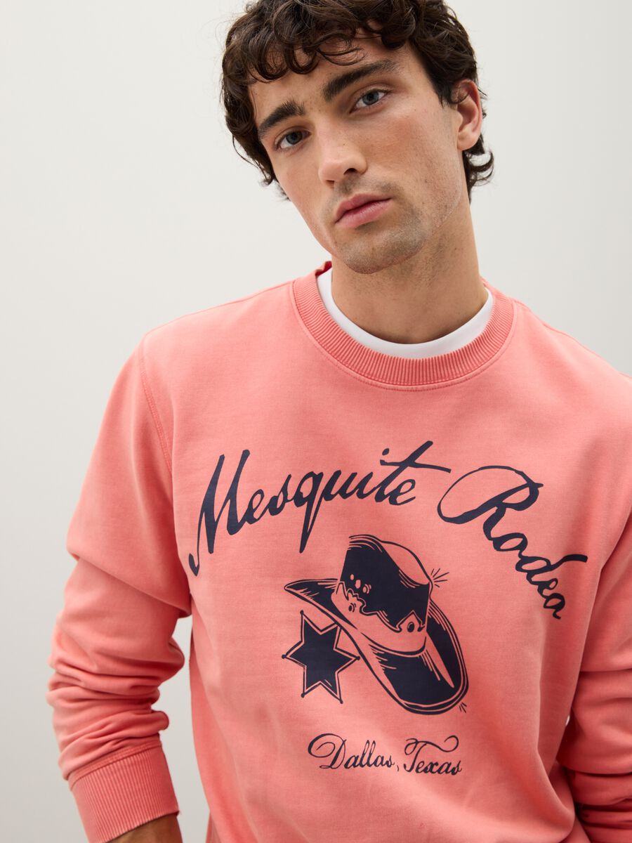 Felpa in puro cotone rosa regular fit_2