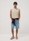 Beige pure cotton vest_1