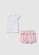 Multicolour pure cotton baby girl top and shorts set_1