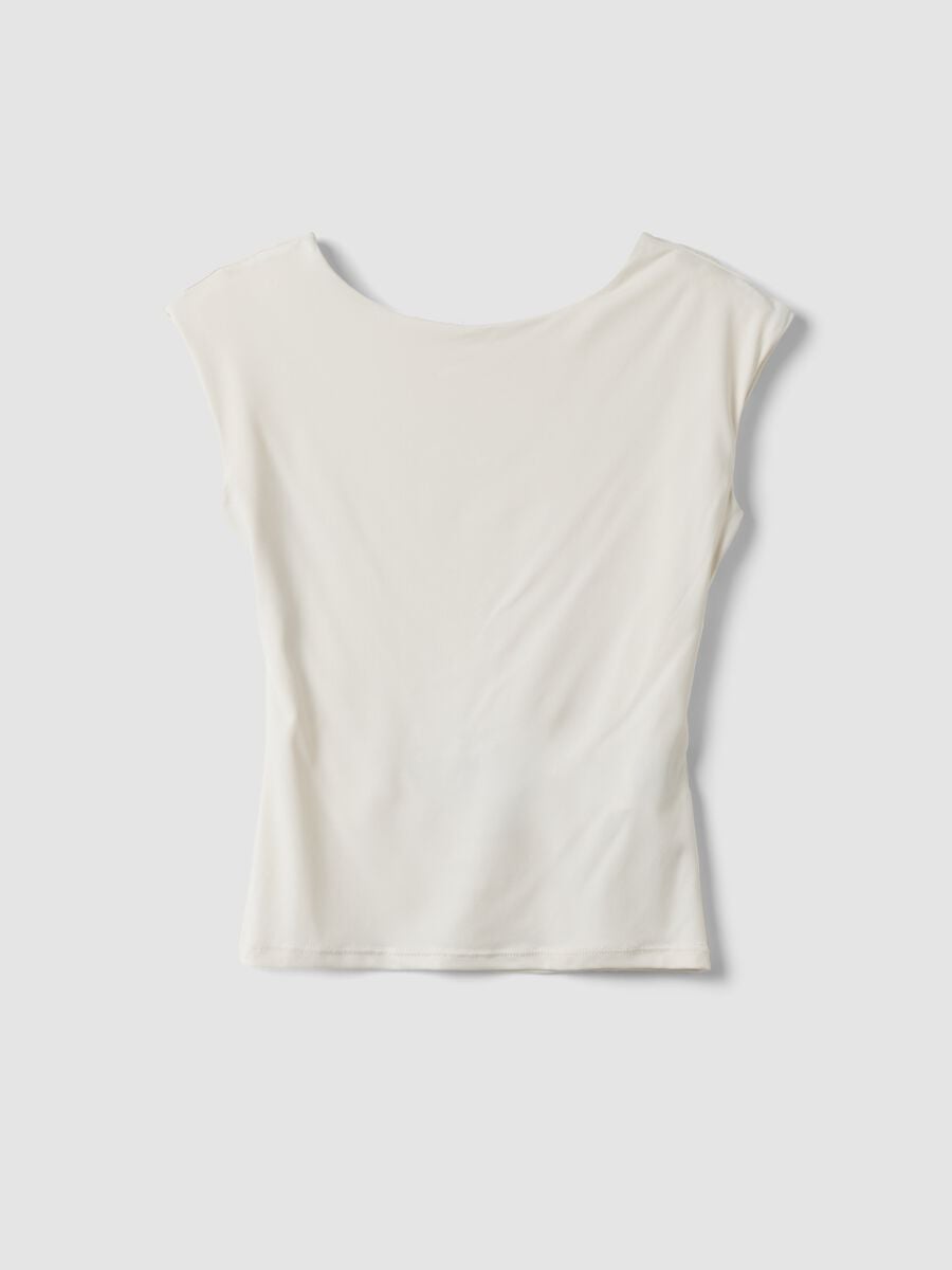 White stretch-fabric top_4