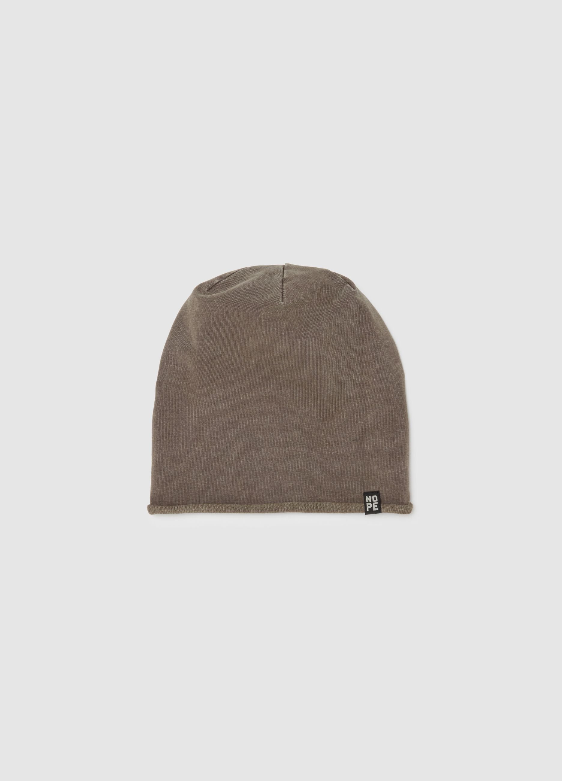 Brown Stretch Cotton Boys' Hat