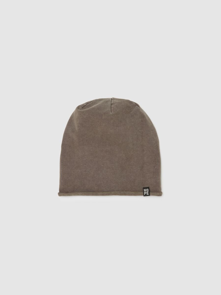 Brown Stretch Cotton Boys' Hat_0