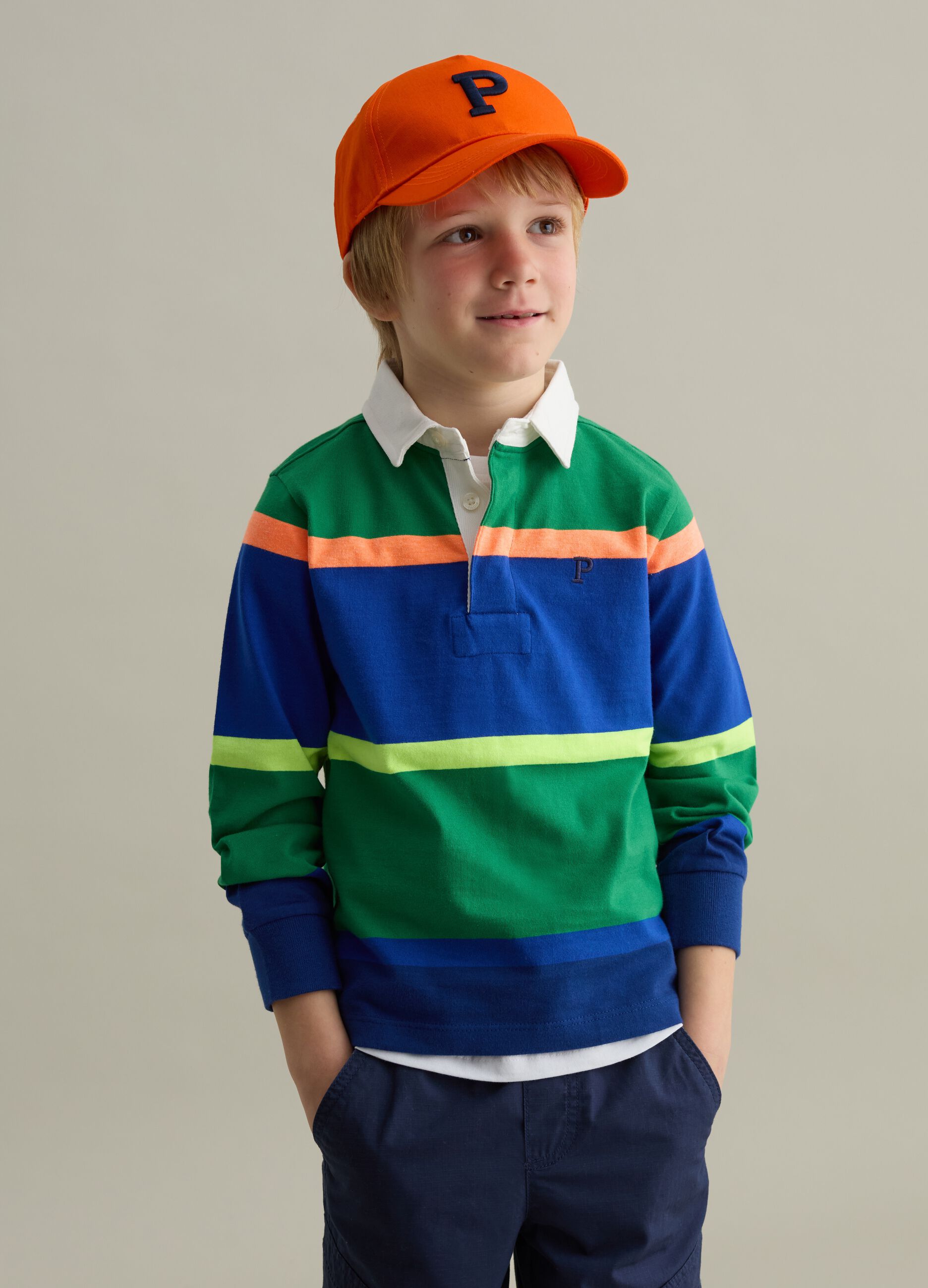 Baseball cap with embroidered logo
