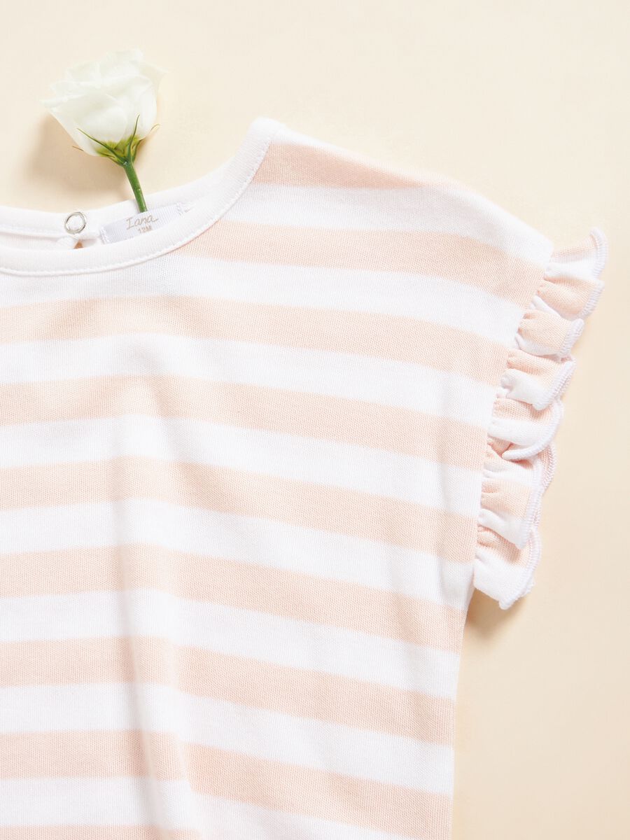 Striped T-shirt with frills_1