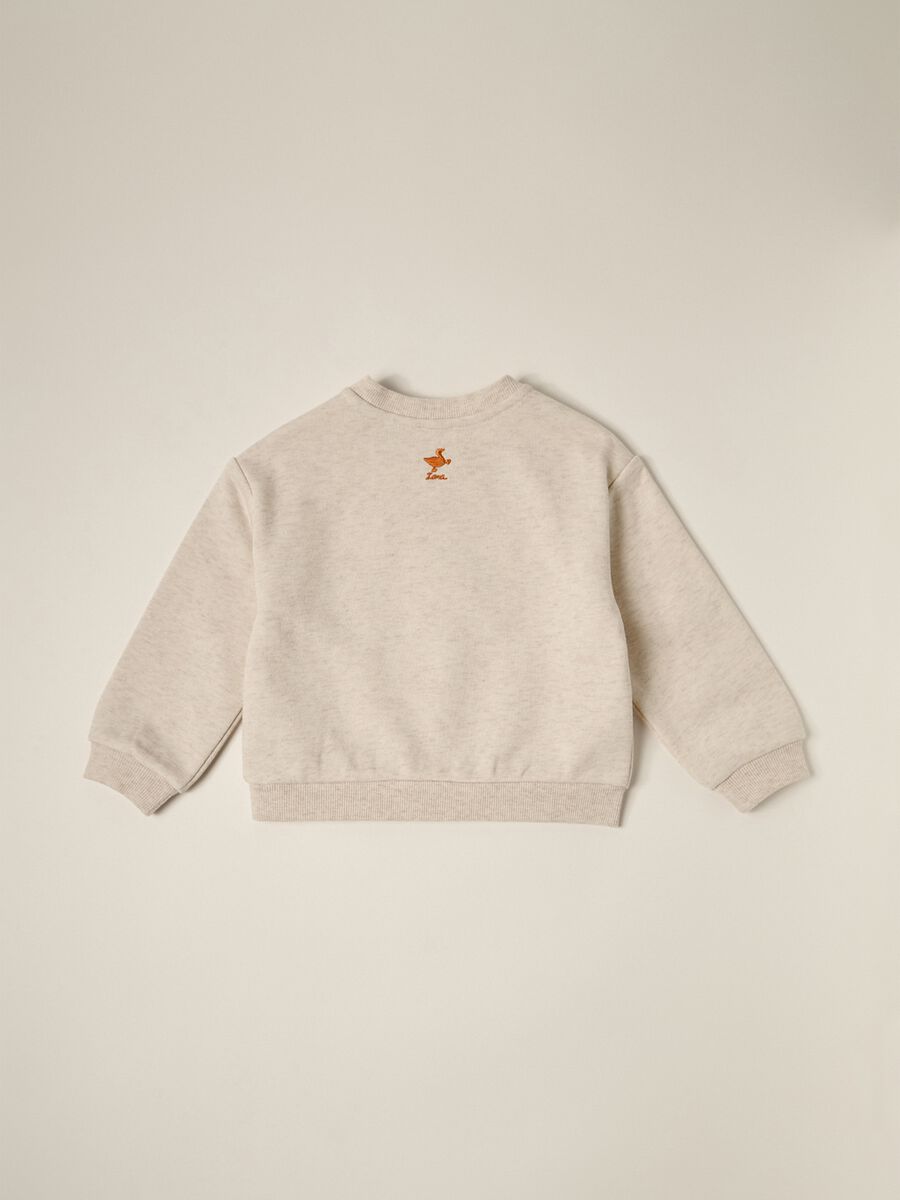 IANA newborn girl sweatshirt in cotton blend French terry_1