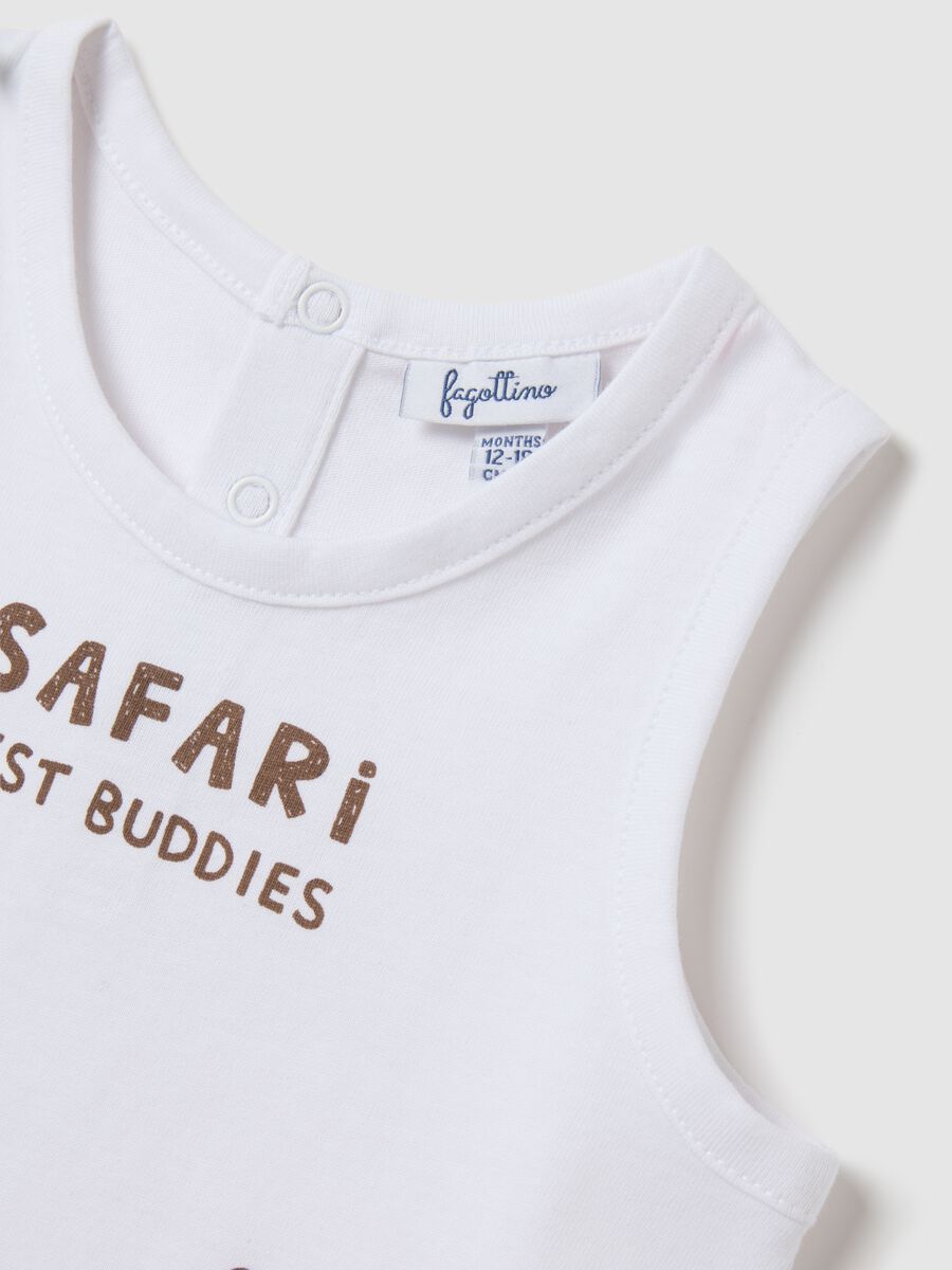 White tank top with safari print by Fagottino_2