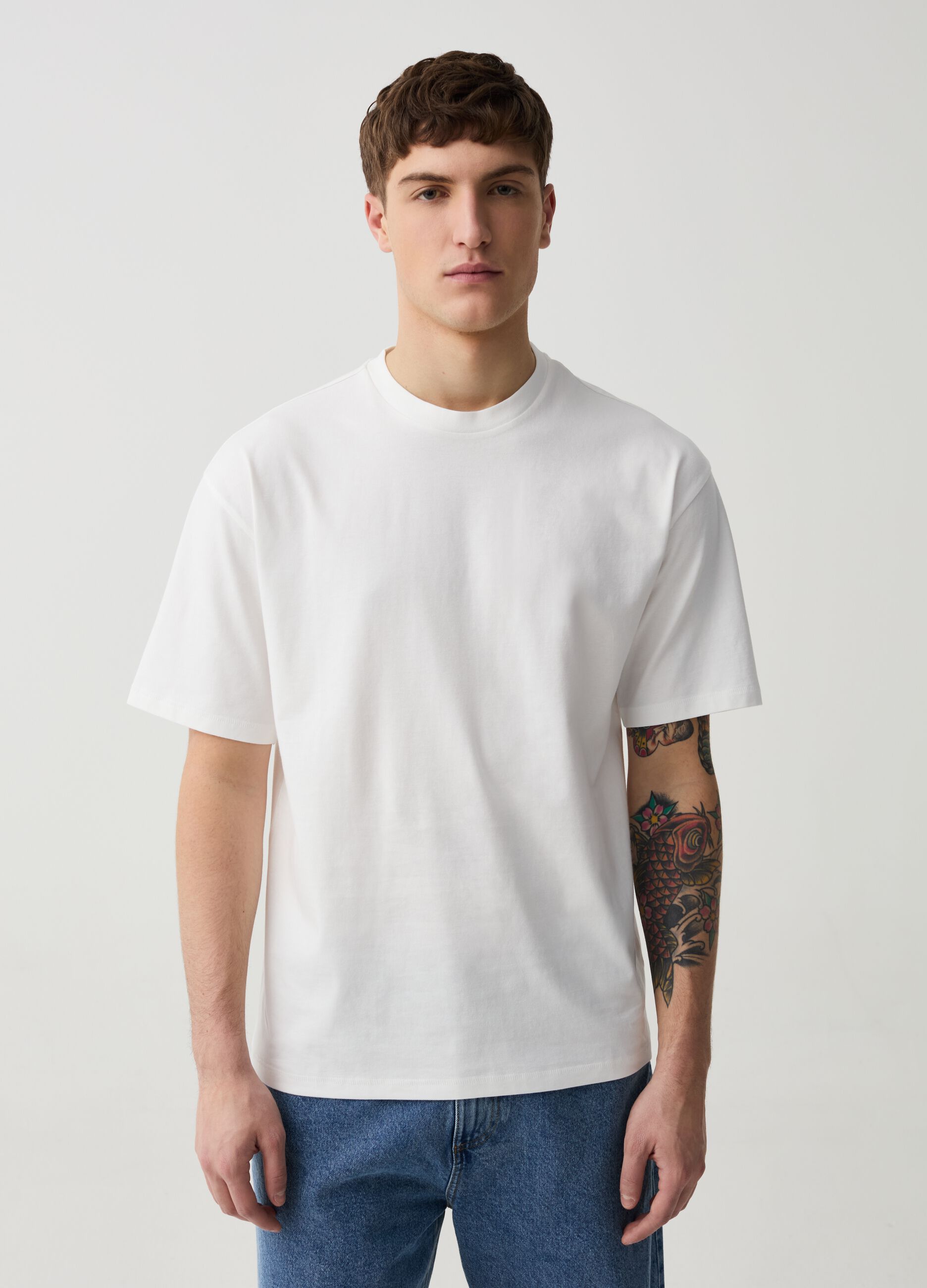 T-shirt relaxed fit in cotone