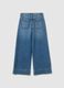 Girls' Wide Leg Blue Pure Cotton Jeans_4