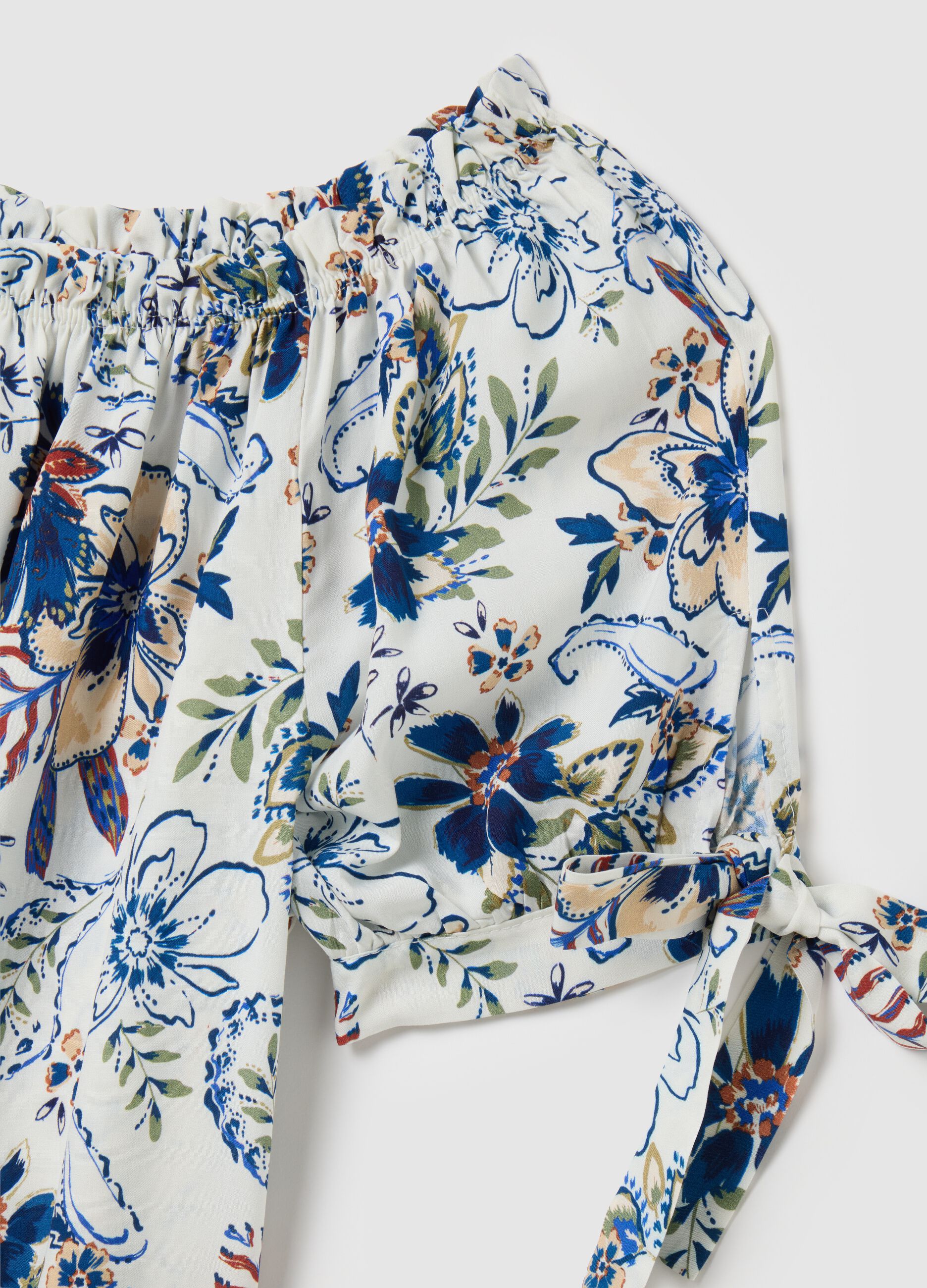 Women's blouse in pure viscose multicolour regular fit