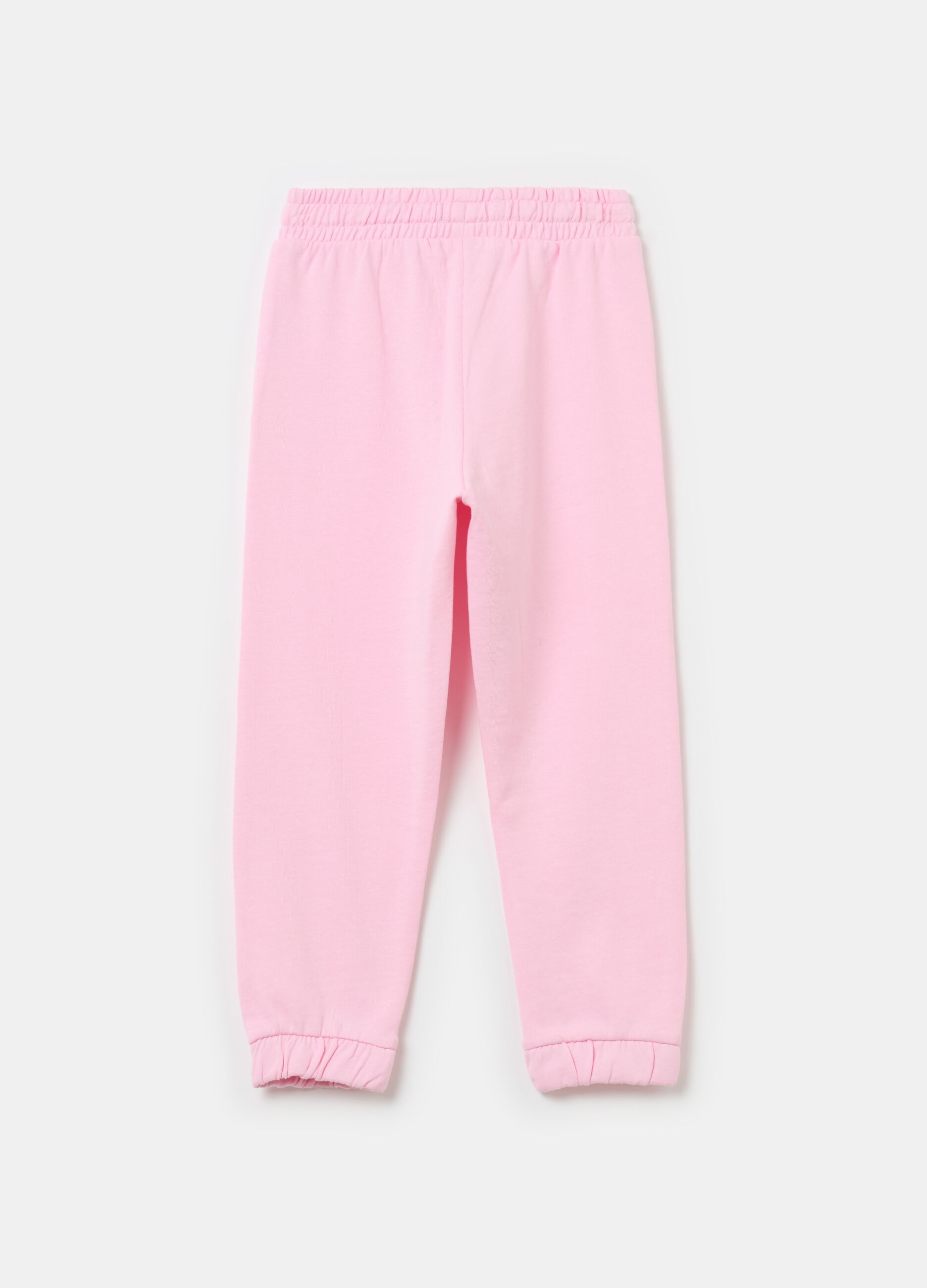 Fleece joggers with drawstring