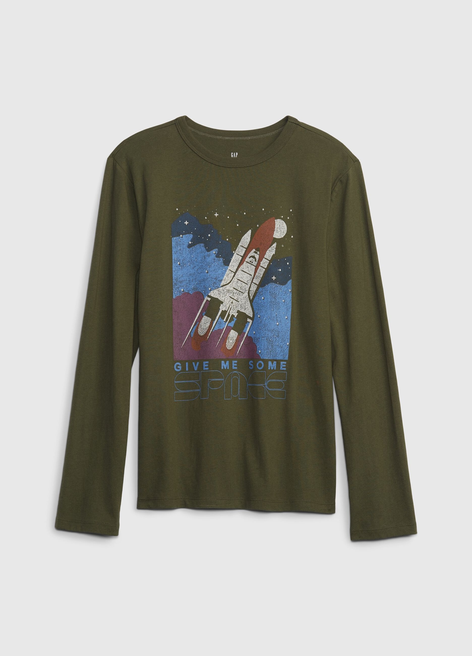 T-shirt con stampa navicella spaziale