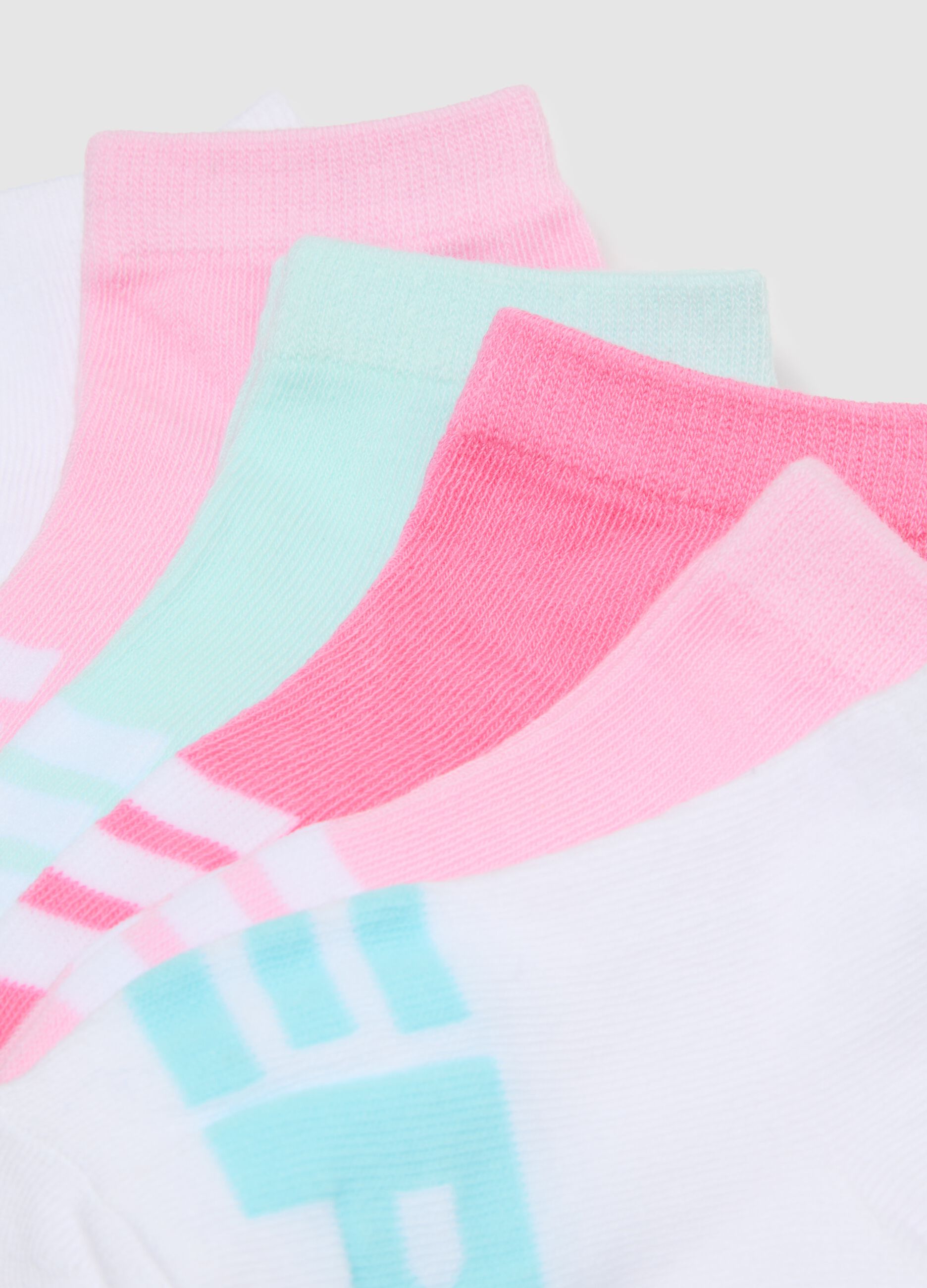 Girls' Multicolour Cotton Blend Sock Multipack