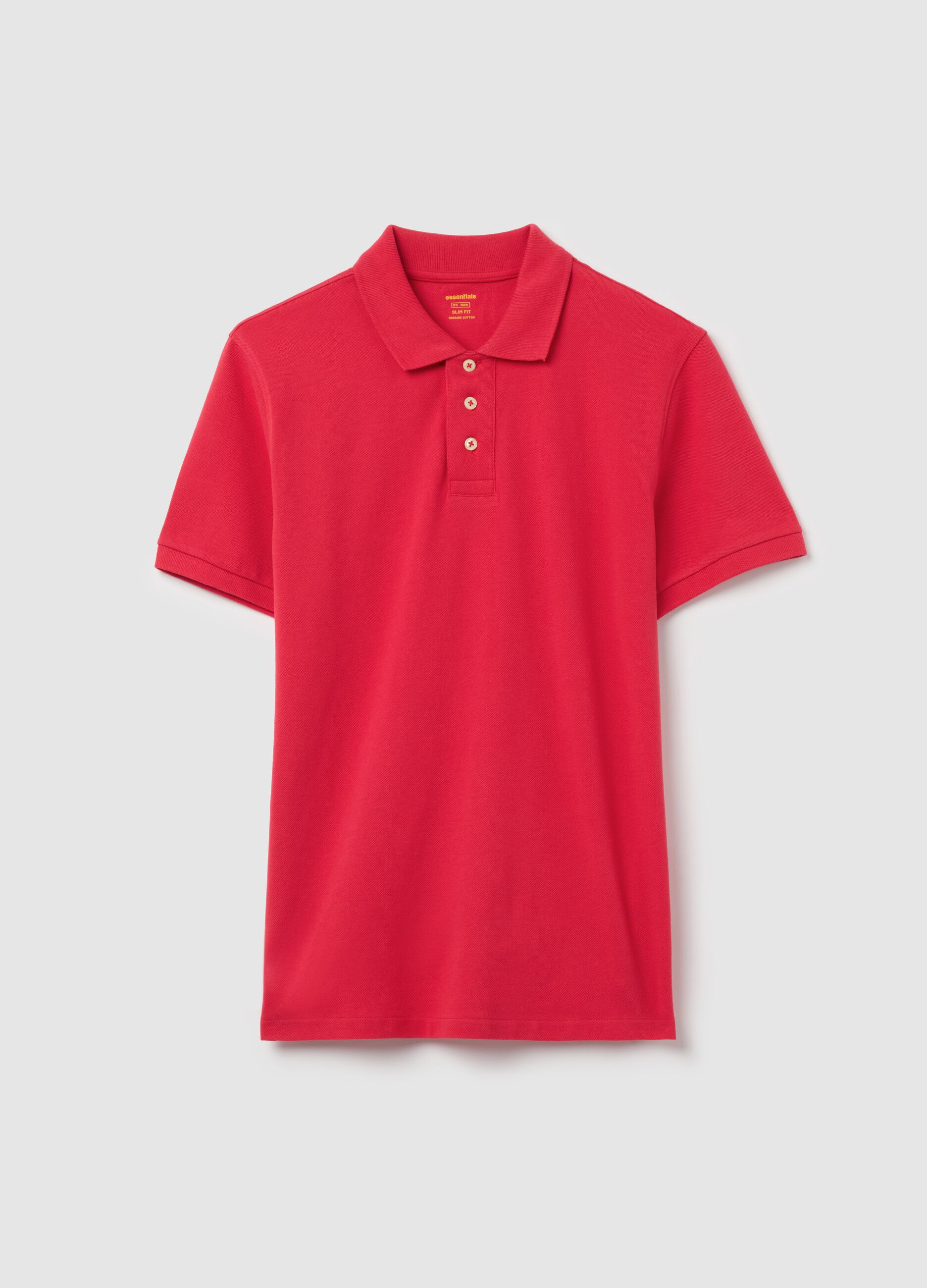 Slim-fit polo shirt in organic cotton