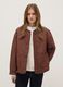 Brown padded jacket regular fit with buttons_1