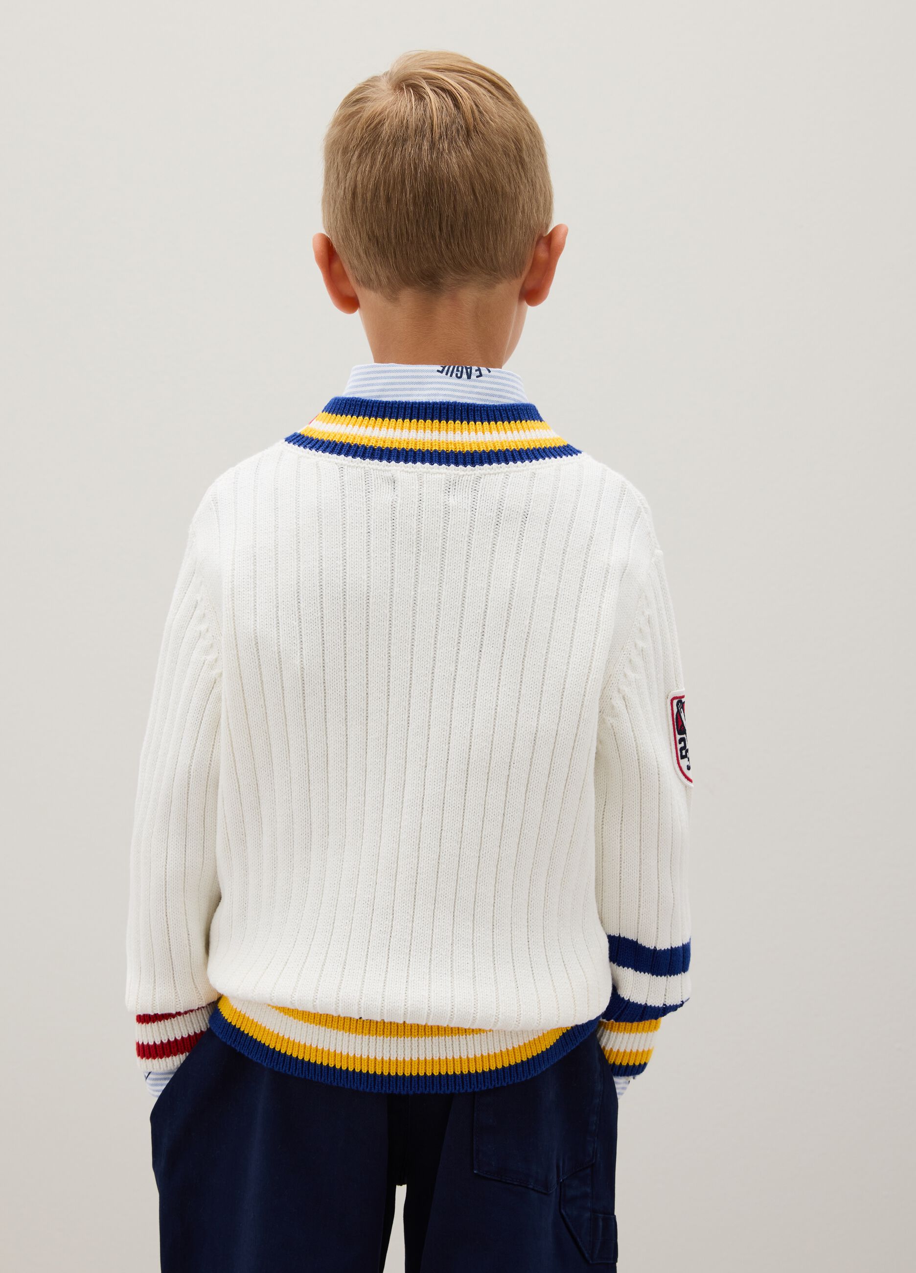 Children's Sweater in Pure Cotton Multicolour Regular Fit