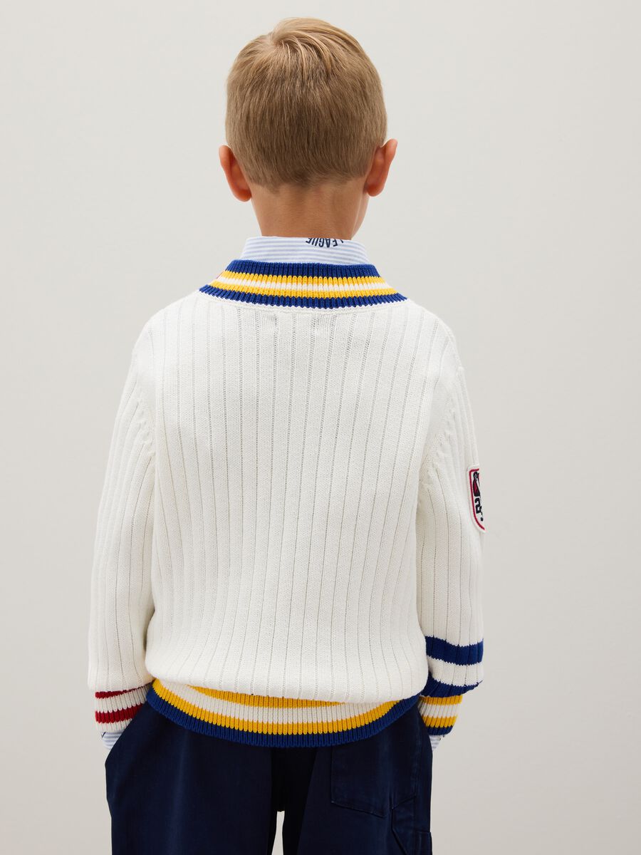 Children's Sweater in Pure Cotton Multicolour Regular Fit_1