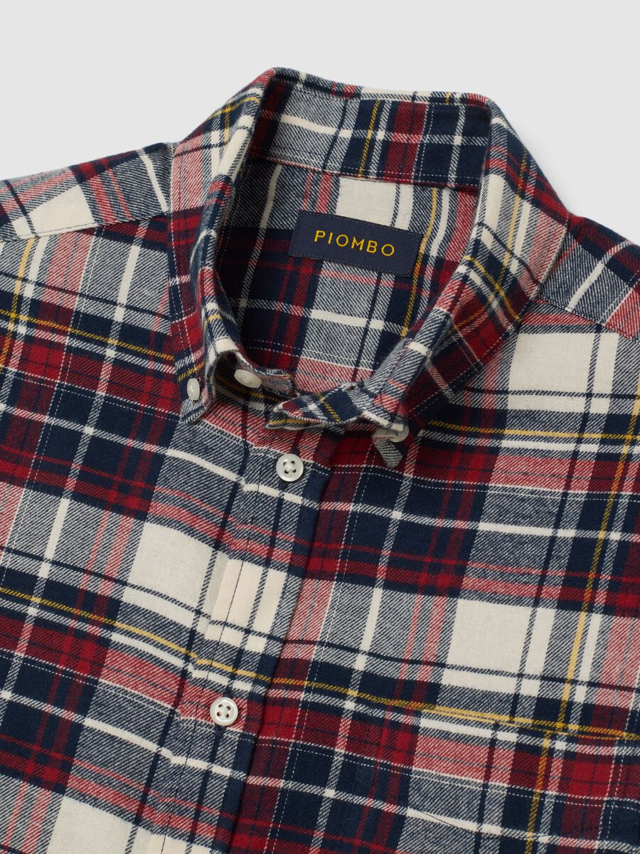 Multicolour Checked Flannel Shirt in Pure Cotton Regular Fit_1