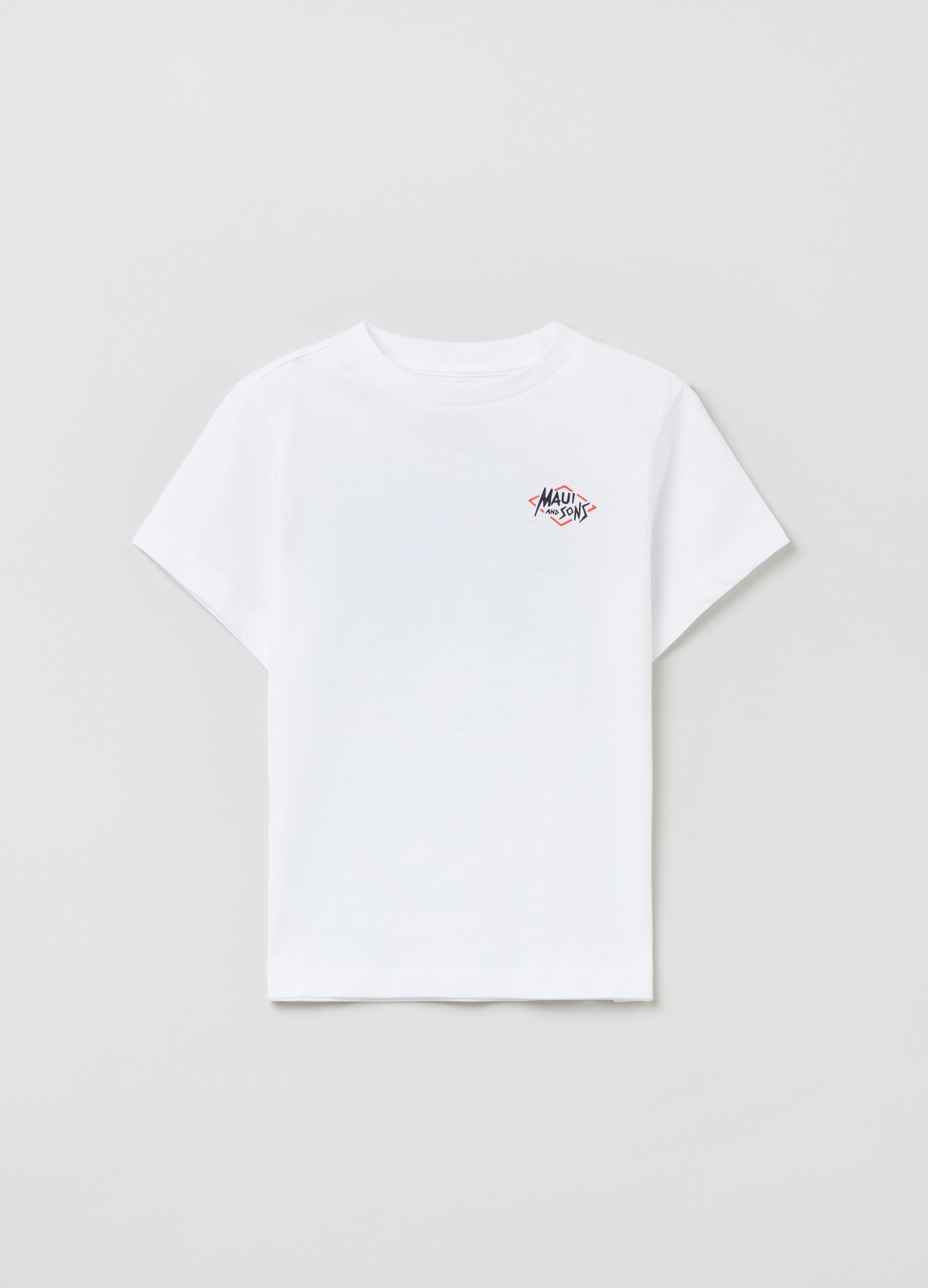 T-shirt stampa squalo Maui and Sons