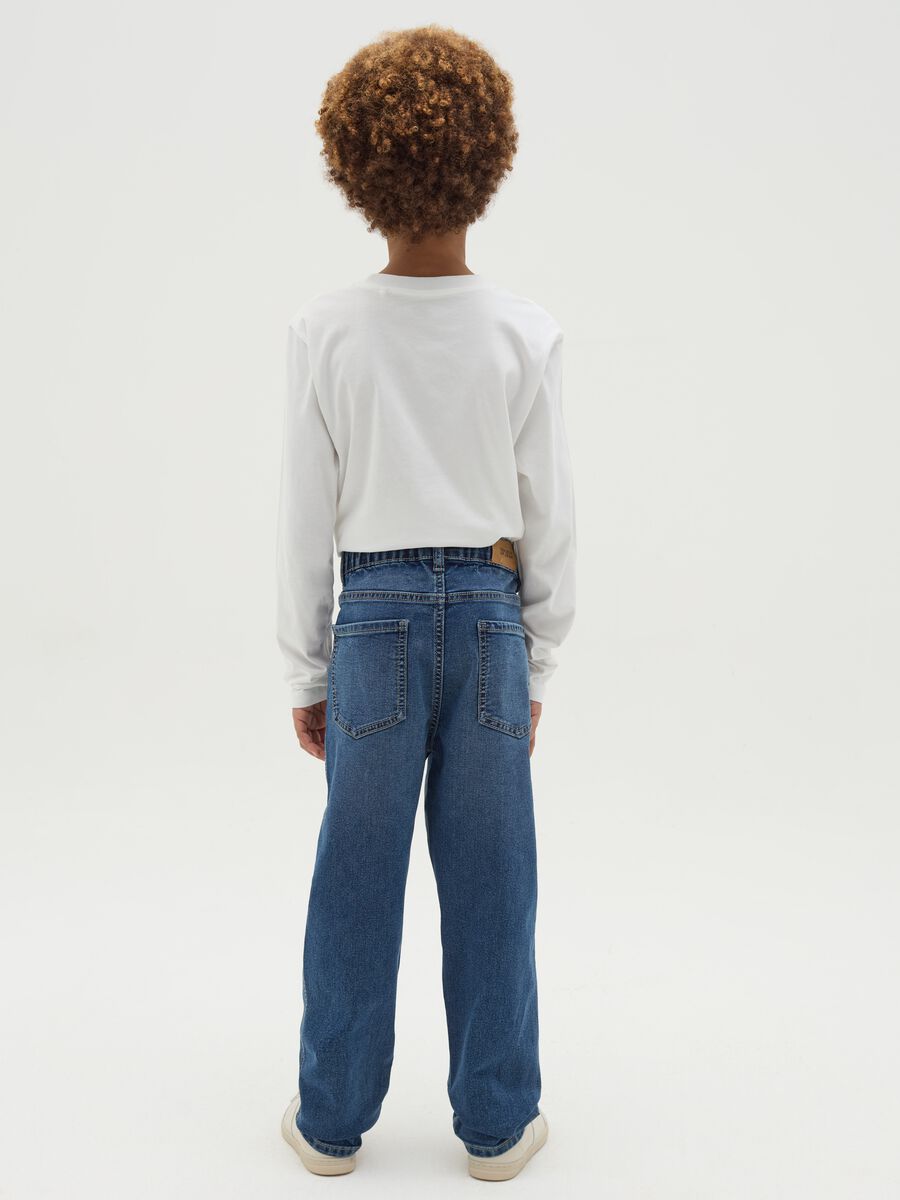 Denim joggers with five pockets_2