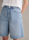 Shorts azzurri in denim in puro cotone wide leg_3