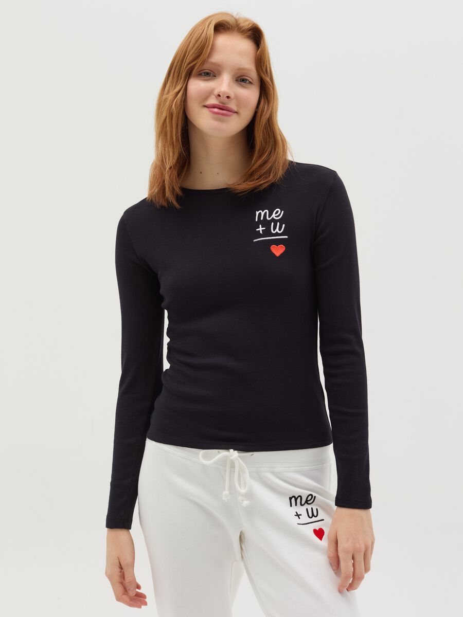 Cotton T-shirt with long sleeves_0
