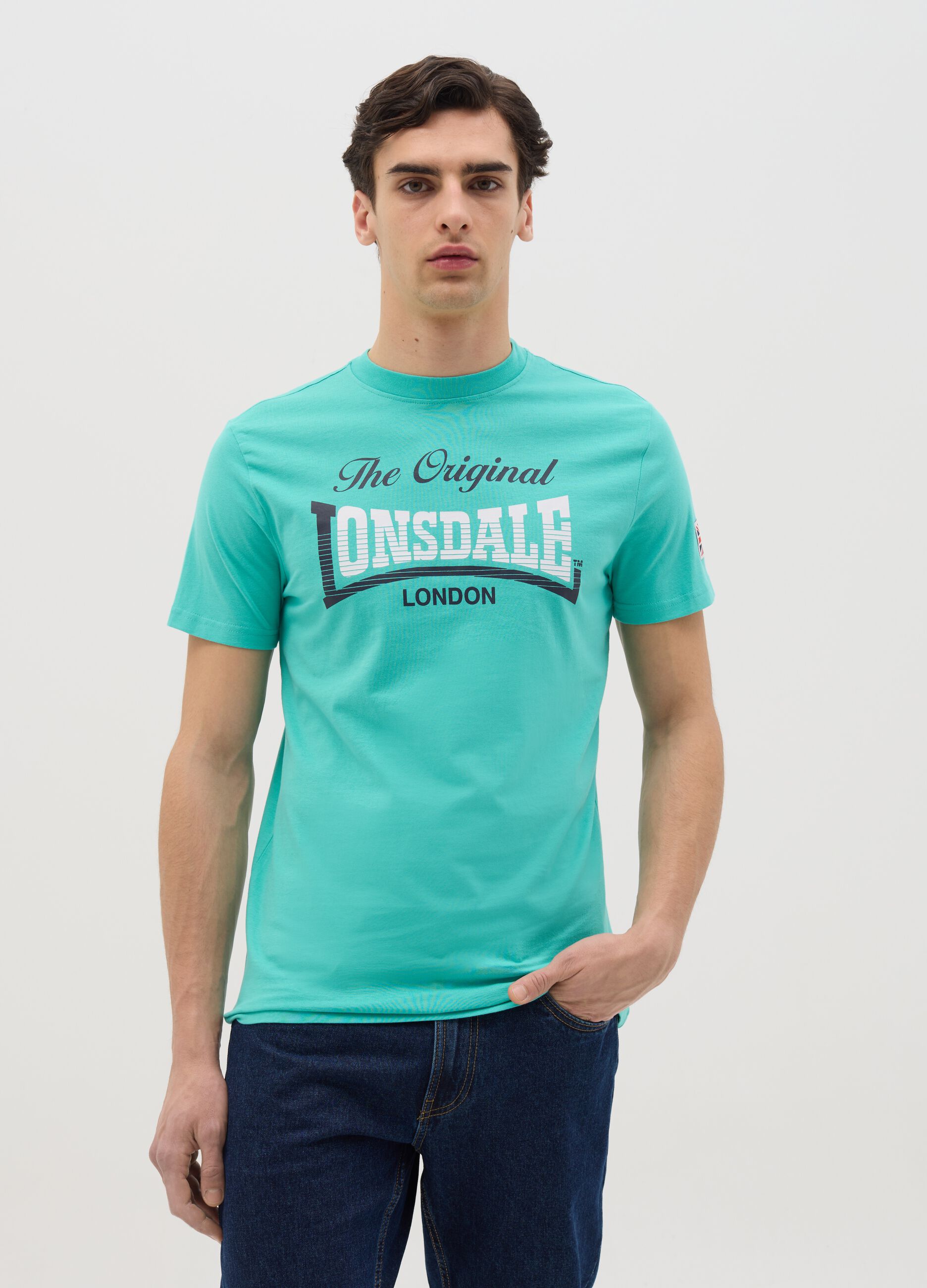 Cotton T-shirt with logo print