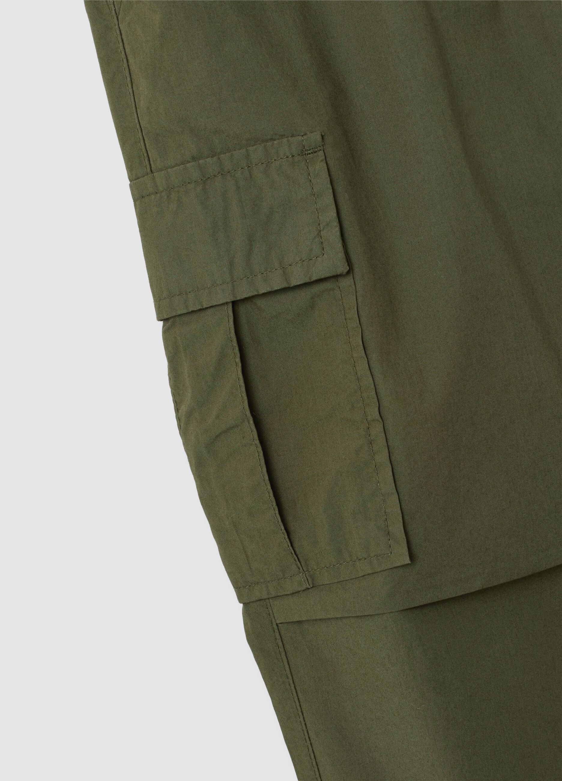 Joggers cargo in cotone con coulisse