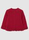 Girls' red pure cotton cardigan regular fit_1