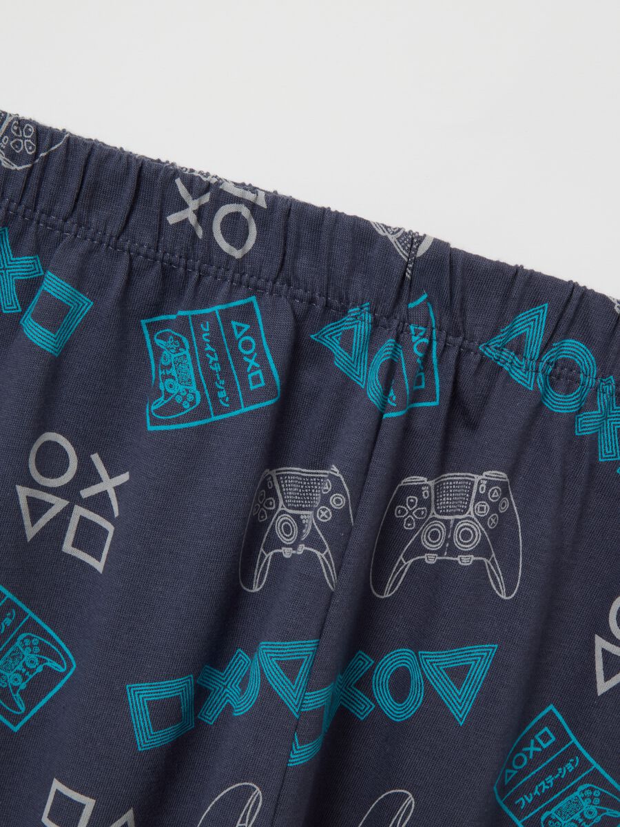 Pigiama da ragazzo in puro cotone blu regular fit con stampa PlayStation_3