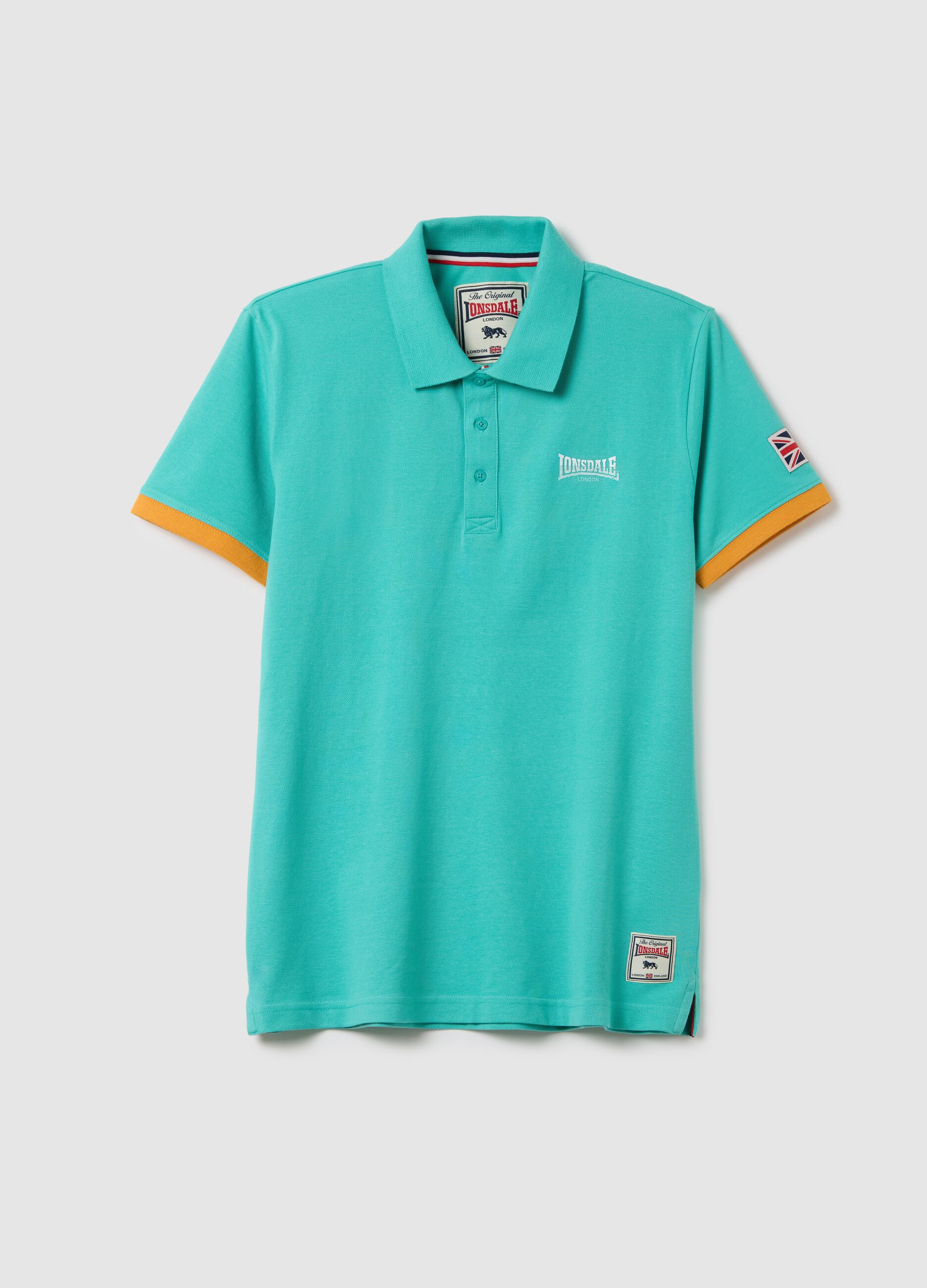 Polo da uomo in puro cotone multicolor