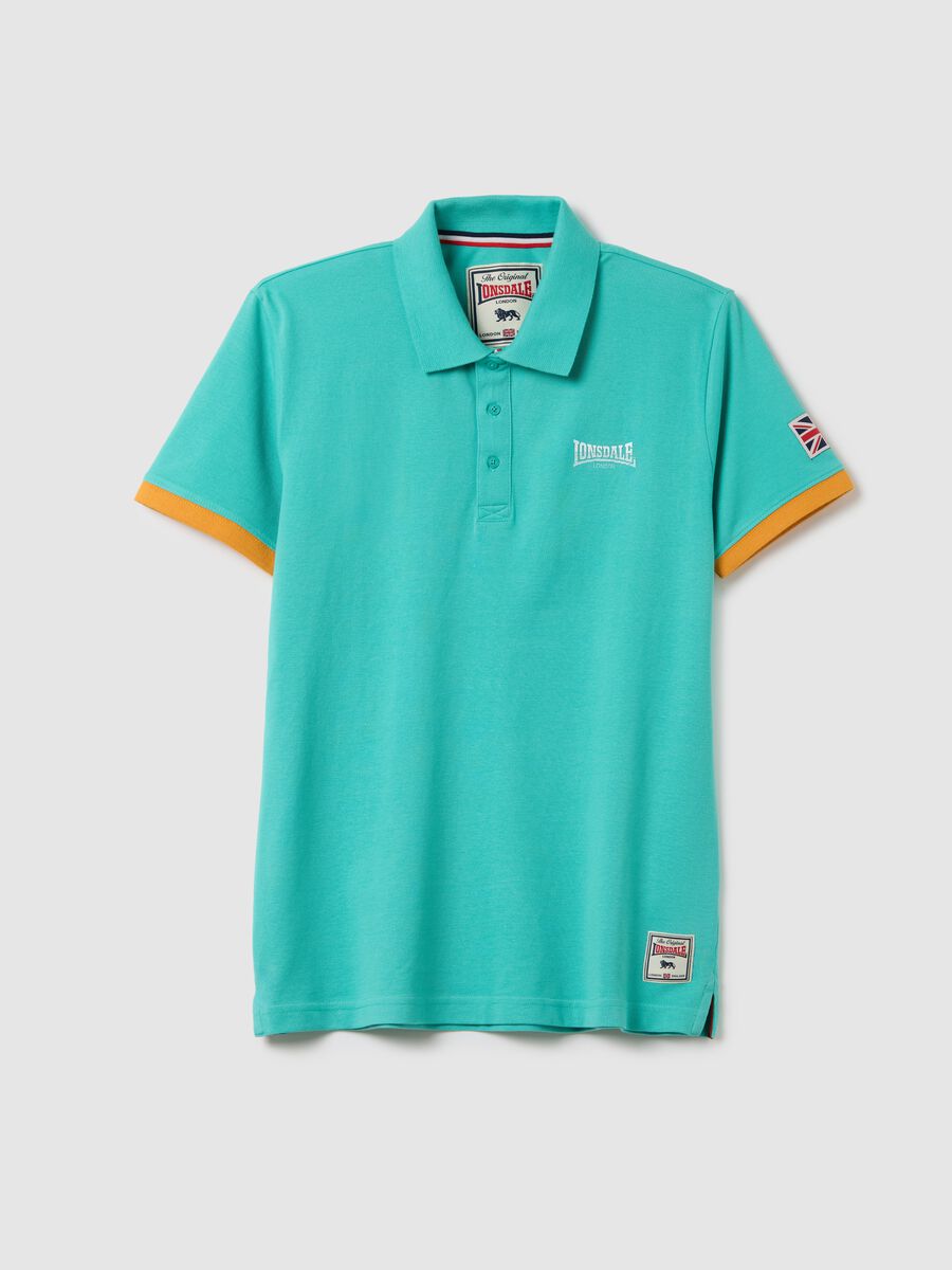 Green pure cotton Lonsdale polo_4