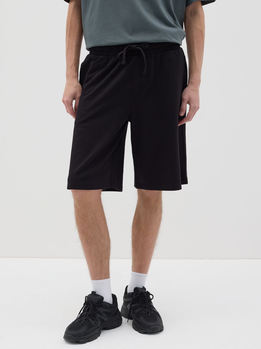 Black Cotton B.Angel Shorts_1