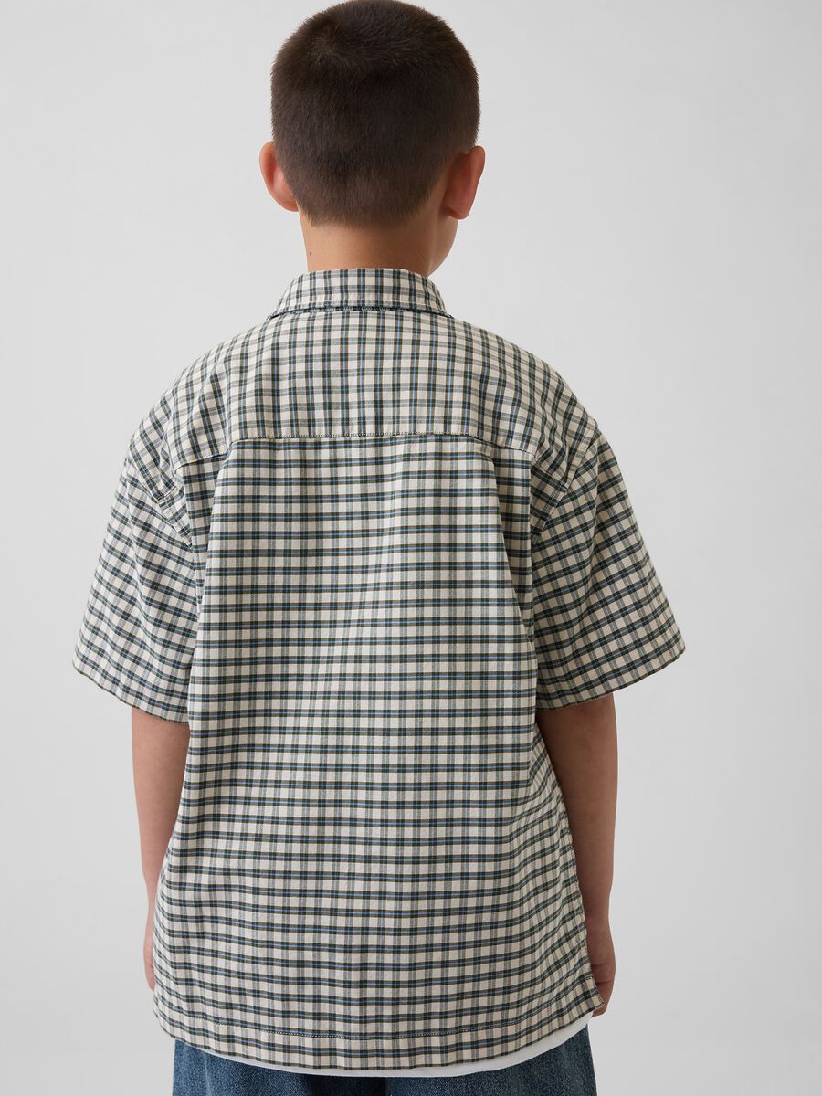 Camicia a maniche corte in cotone elasticizzato_1