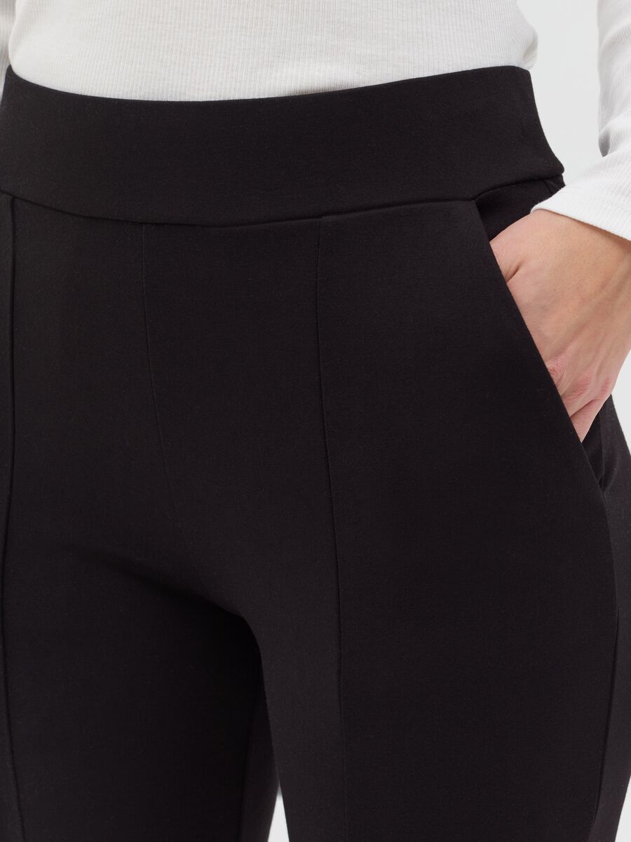 Milano-stitch leggings with raised seams_2