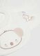Baby bib bipack in pure white cotton with print_1