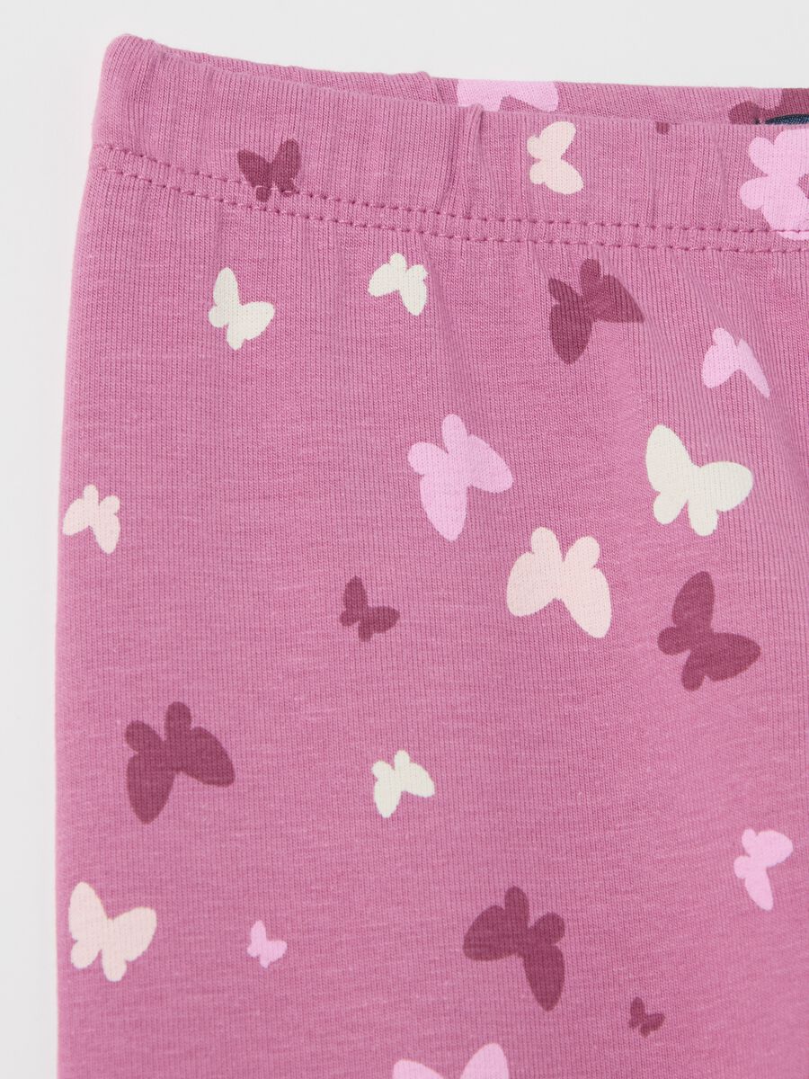 Three-quarter leggings in stretch cotton_2