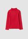 T-shirt rossa dolcevita in puro cotone regular fit_1