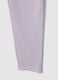 Pantaloni da bambina in misto cotone elasticizzato viola slim fit_3
