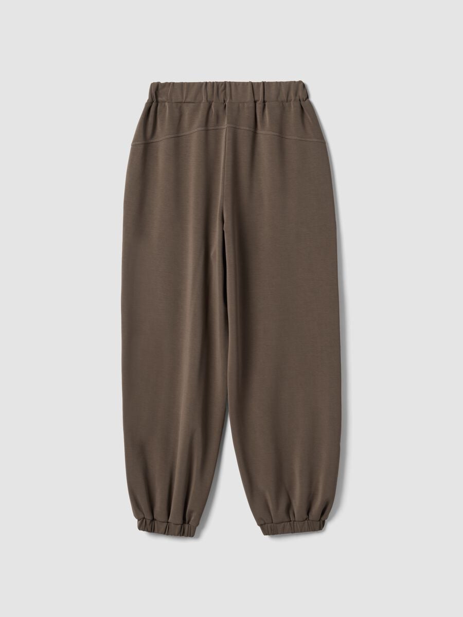Pantaloni sportivi verdi in viscosa elasticizzato_6