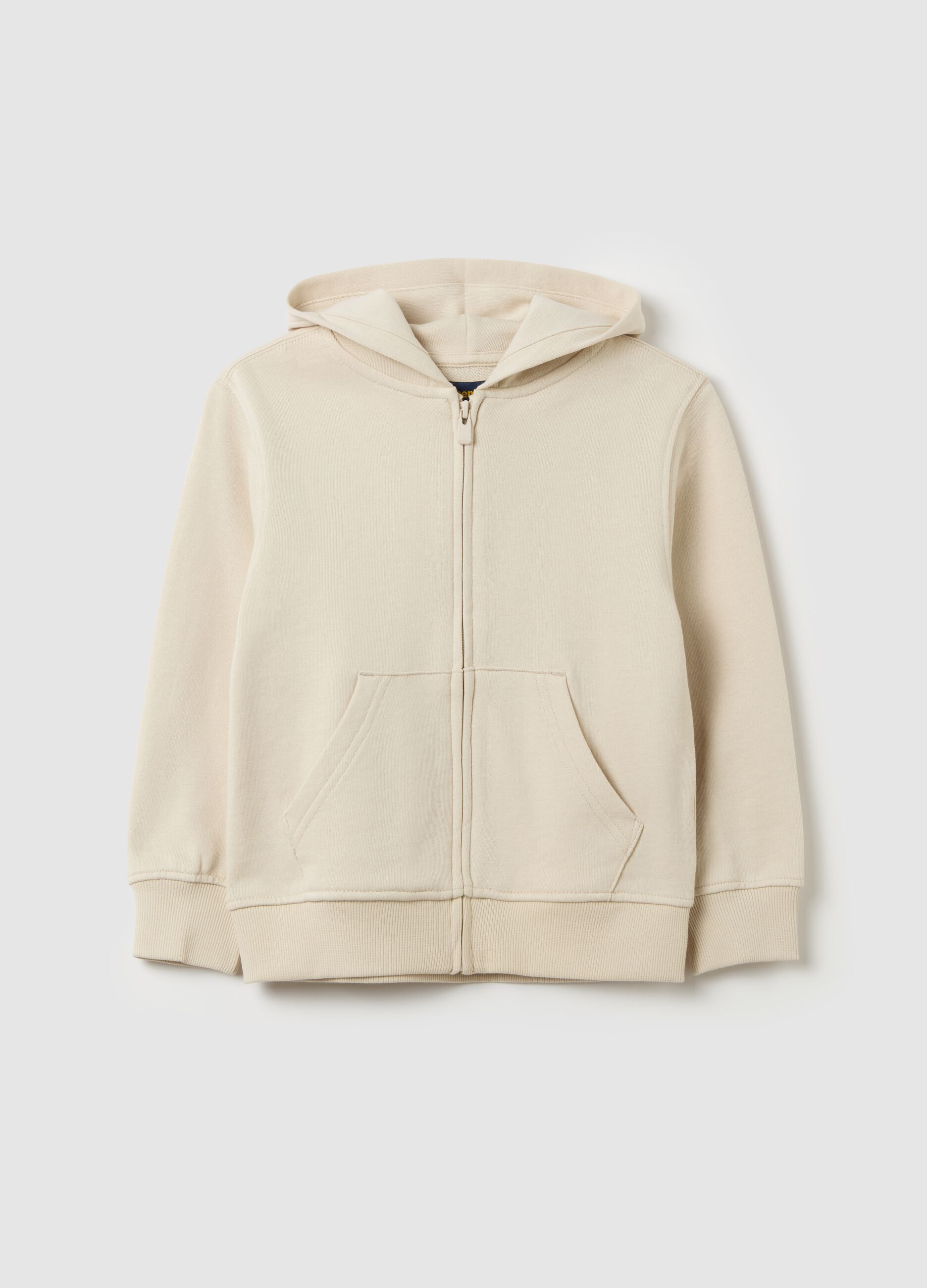 French terry full-zip hoodie