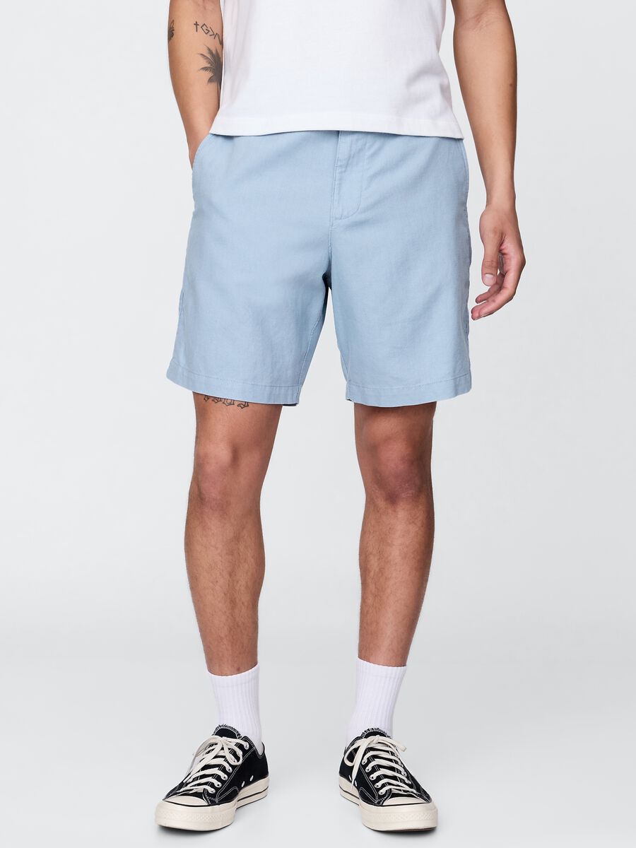 Blue linen and cotton shorts from Gap_1