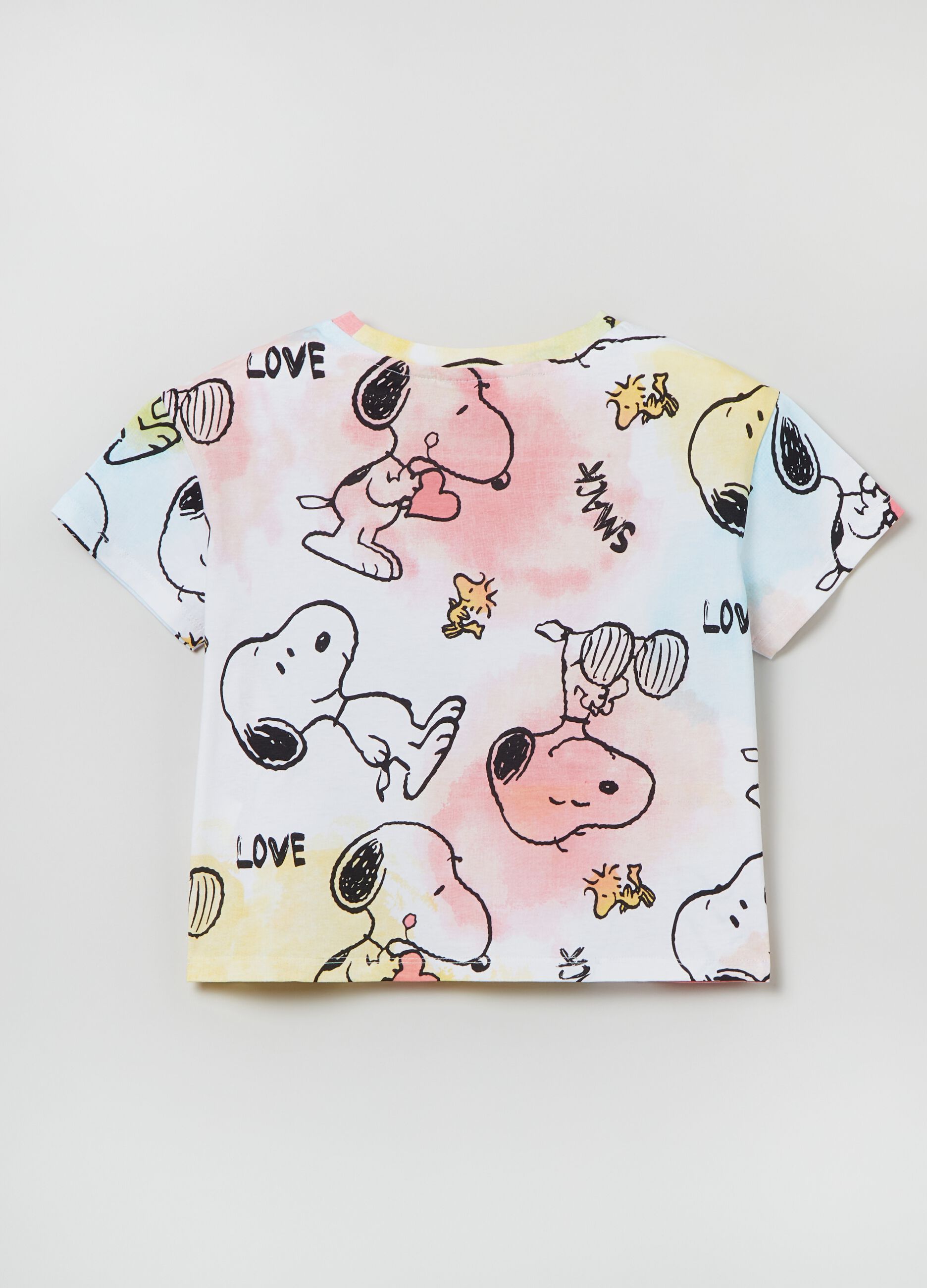 T-shirt in cotone con stampa Snoopy