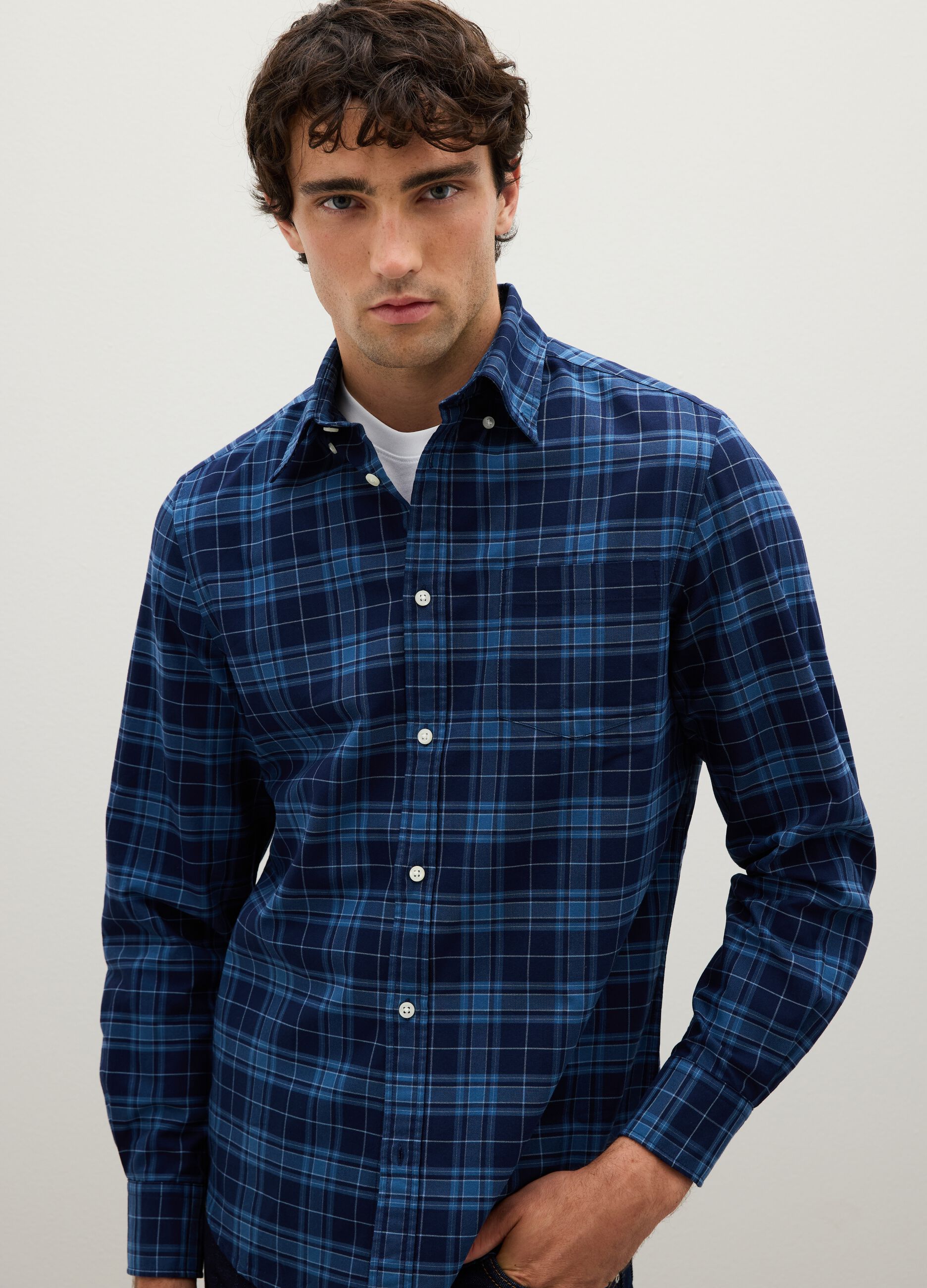 Multicolour pure cotton regular fit shirt