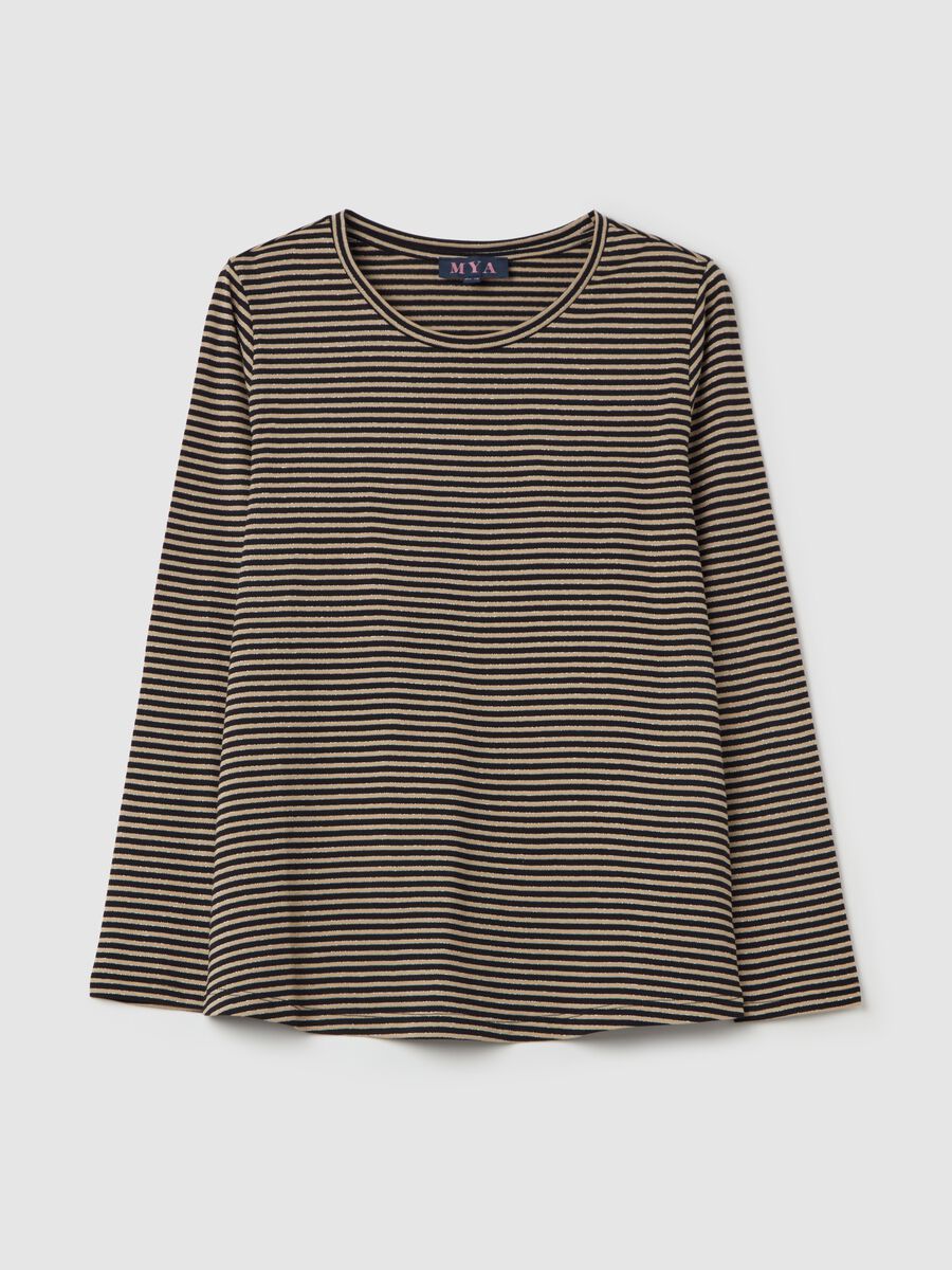 Curvy T-shirt in striped lurex_4