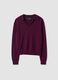 Purple pure wool polo-collar jumper_0